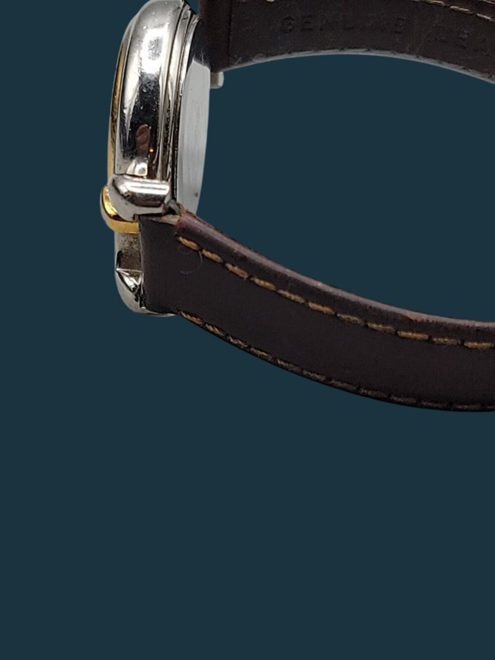 Vintage 1990s Fossil Prism Watch PC-9510 Two-Tone Blue Gold Roman Dial New Batte - Picture 15 of 16